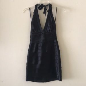 BCBGMaxazria Halter Dress in Black